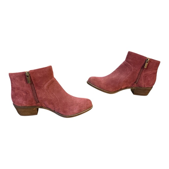 Lucky Brand Brolley Suede Ankle Bootie Ruby Wine Women’s Size 7.5 - Picture 5 of 9